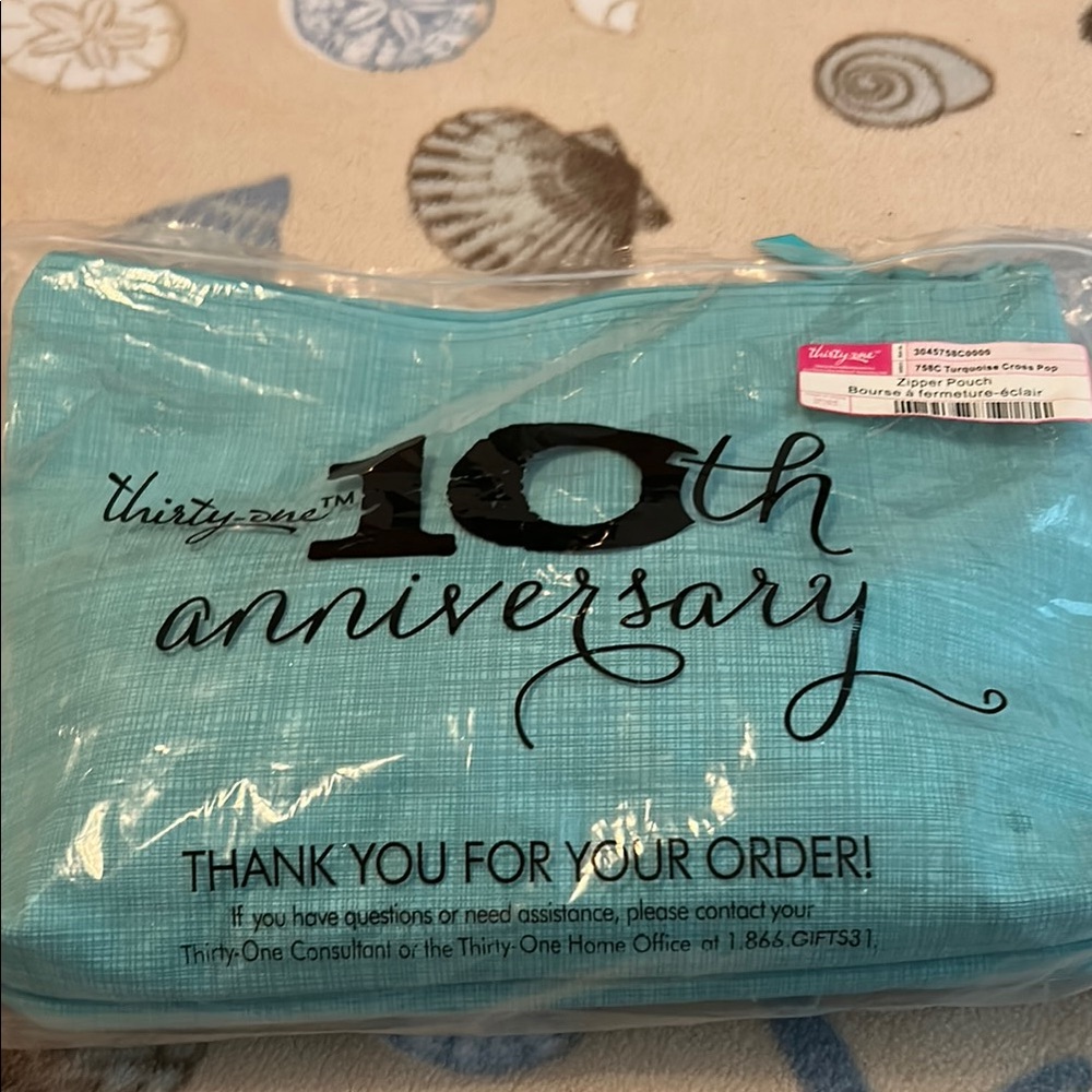 Thirty-One 10th Anniversary Teal Tote
